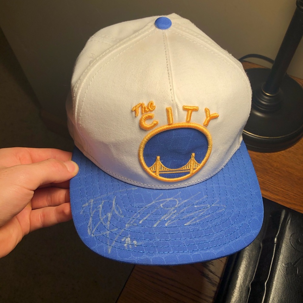 Signed Vintage Hardwood classics Warriors hat